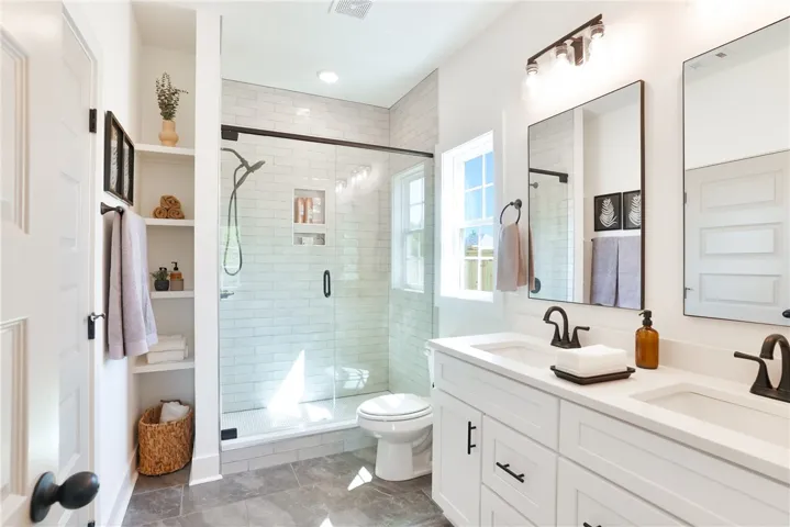 EXAMPLE of a Toby B - Primary Bathroom.  All plans, pricing, & specifications are subject to change without notice.