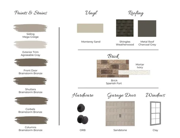 Northgate Lot 70 - Exterior Color Scheme - All plans, pricing, & specifications are subject to change without notice.