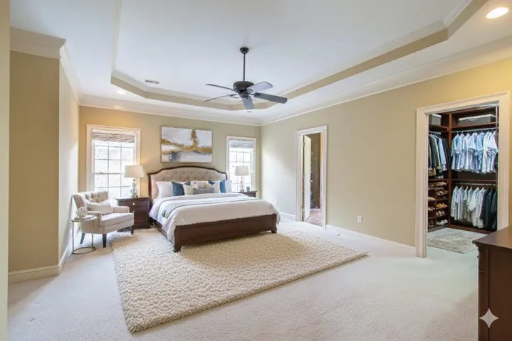 Virtually Staged Primary Bedroom