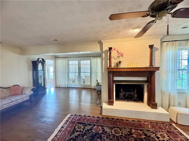 Living area with entrance to sun room