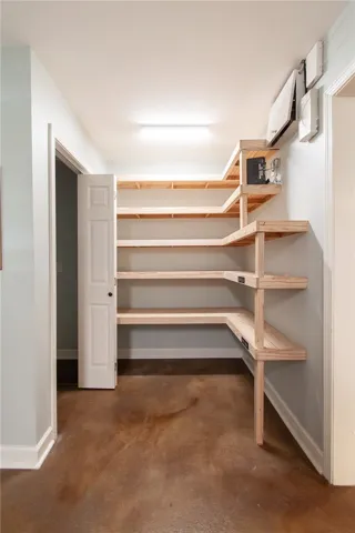 pantry storage area inside laundry