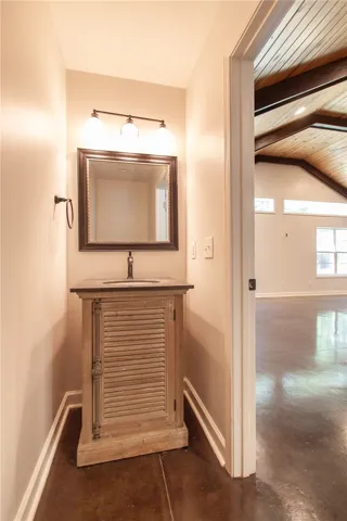 Half bath off great room