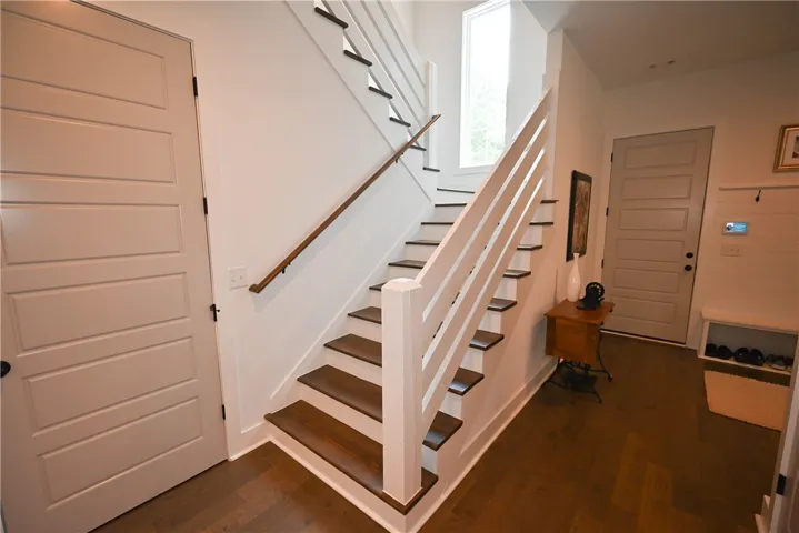 Mudroom. Door in background leads to garage. Left-hand door = large closet.