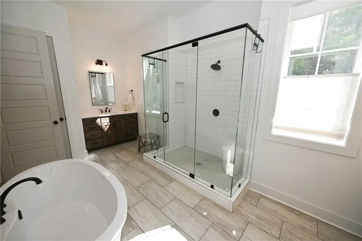 Spa-like primary bathroom.