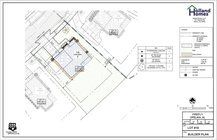 Lot 18 backs up to the creek and community garden. It is one home over from the clubhouse and pool.