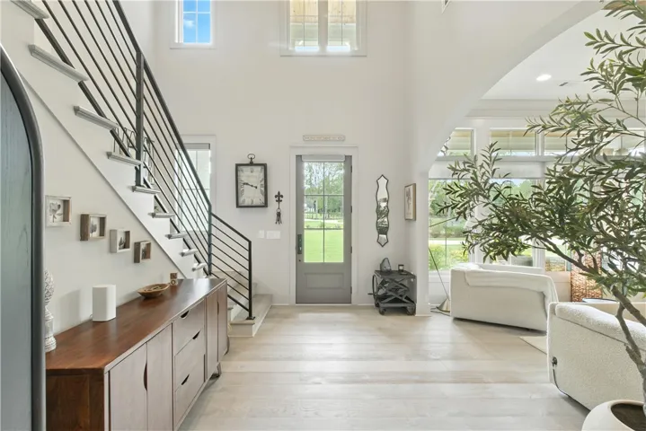 soaring double story foyer