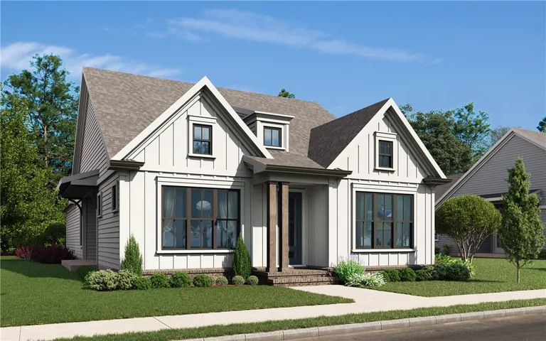 This charming residence features clean lines and a welcoming facade, blending modern design with classic appeal.