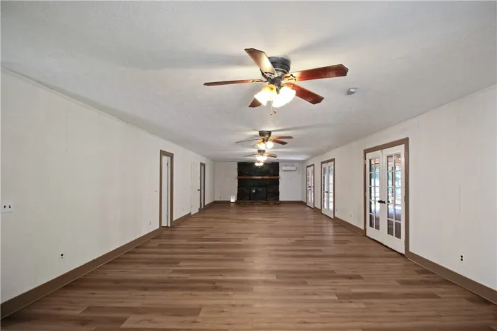 Large Living Space with Rock Fireplace