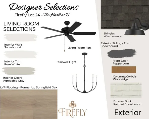 Selections for lot 24 by Holland Homes LLC. All plans, pricing, and specifications are subject to change without notice.