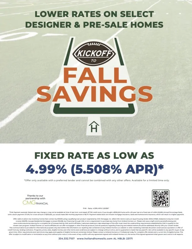 Save BIG with Fall Savings when a Preferred Lender is used to by in Fox Run.