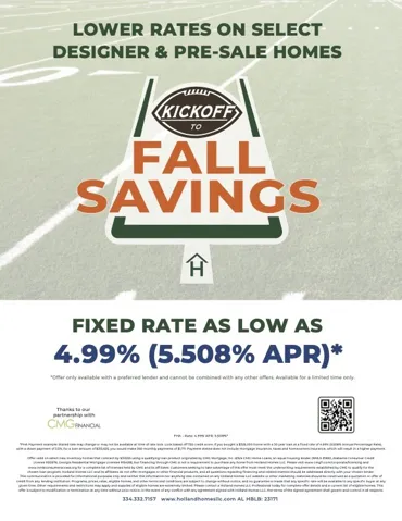Save BIG with Fall Savings when a Preferred Lender is used to by in Fox Run.