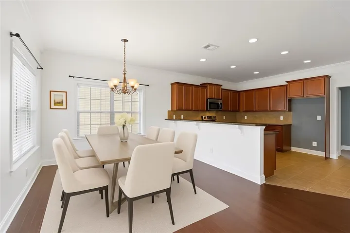 Virtually Staged Dining area