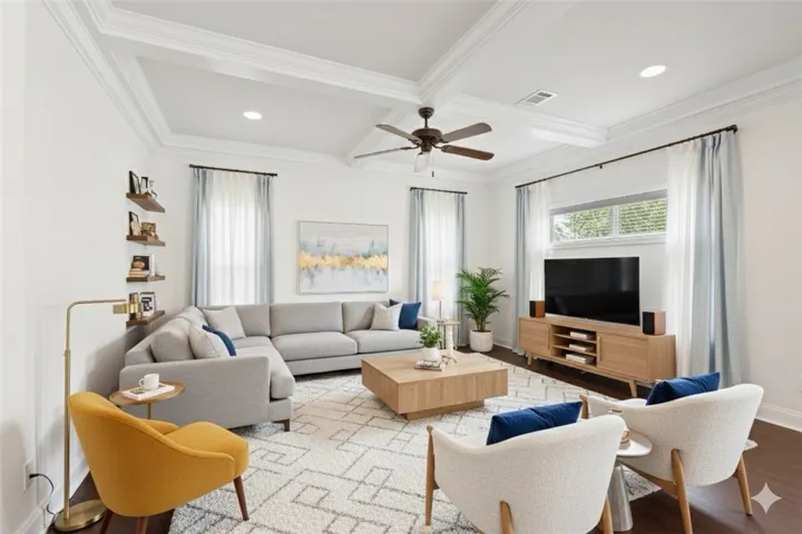Virtually staged Living Room