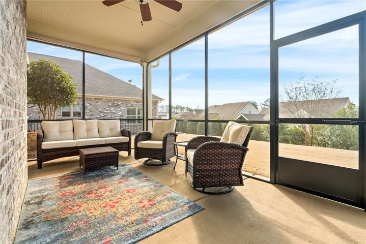 fantastic, private rear screened porch.