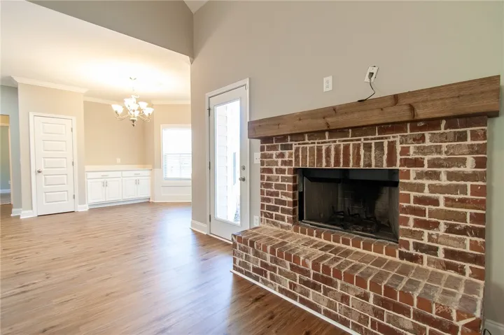 Fireplace in family room