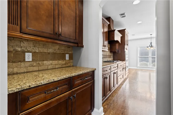 Butlers pantry with custom cabinets, lots of storage