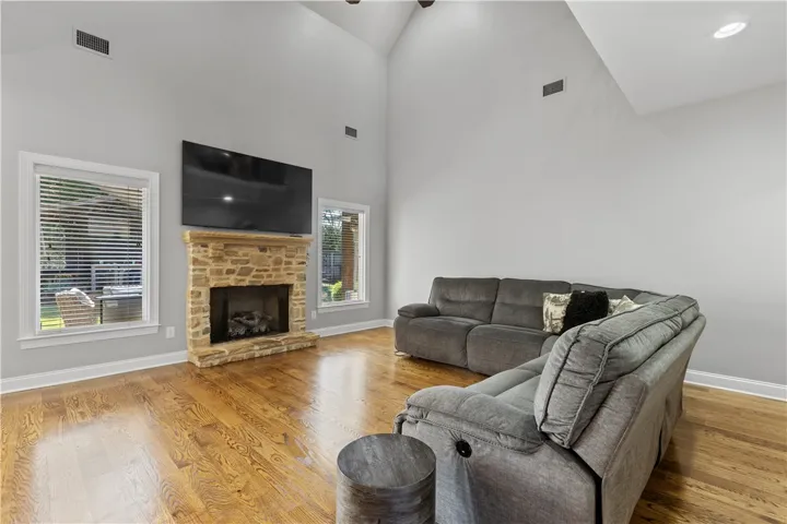 Great room with fireplace