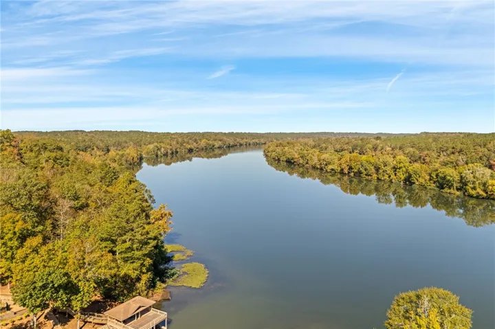 the view from the dock overlooking Chattahochee