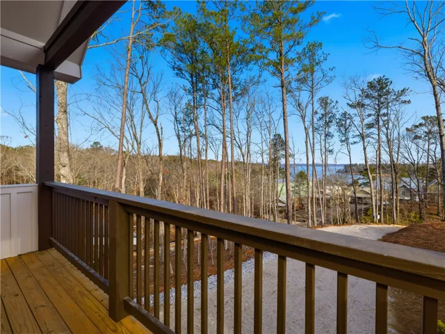 Second floor balcony with lake views!
