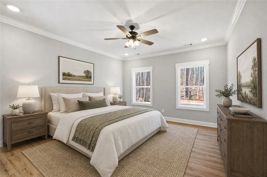 Virtually Staged Primary Bedroom