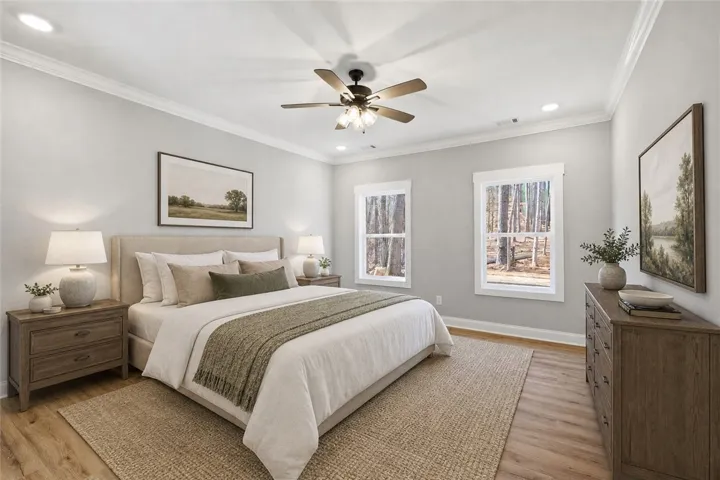 Virtually Staged Primary Bedroom