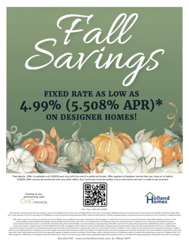 Our FALL SAVINGS are here! Call today to connect with a Preferred Lender & learn more about how these incentives can help you find HOME this Fall!
