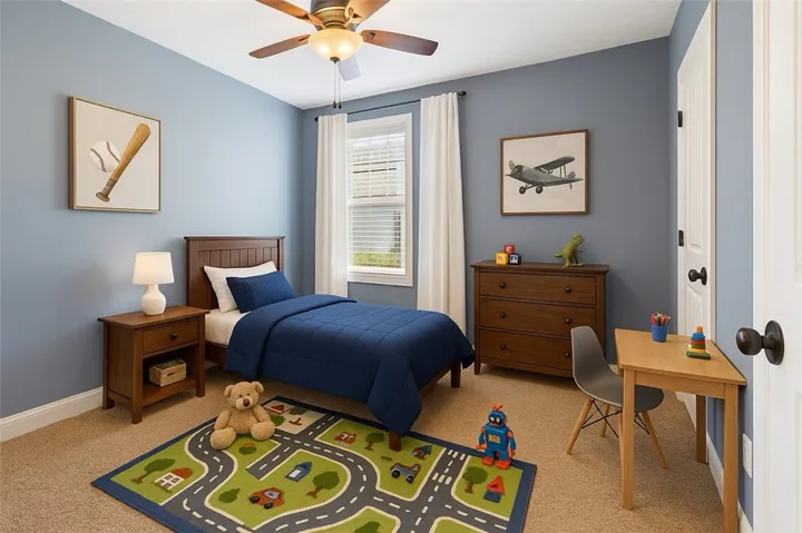 Bedroom virtually staged