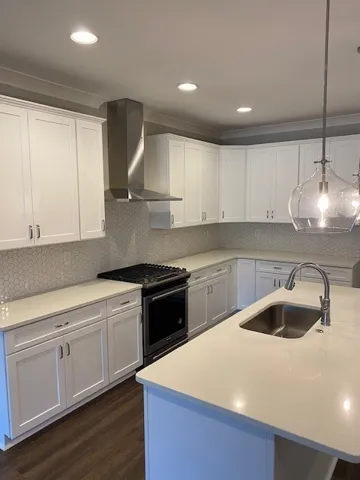 kitchen with island and stainless appliances