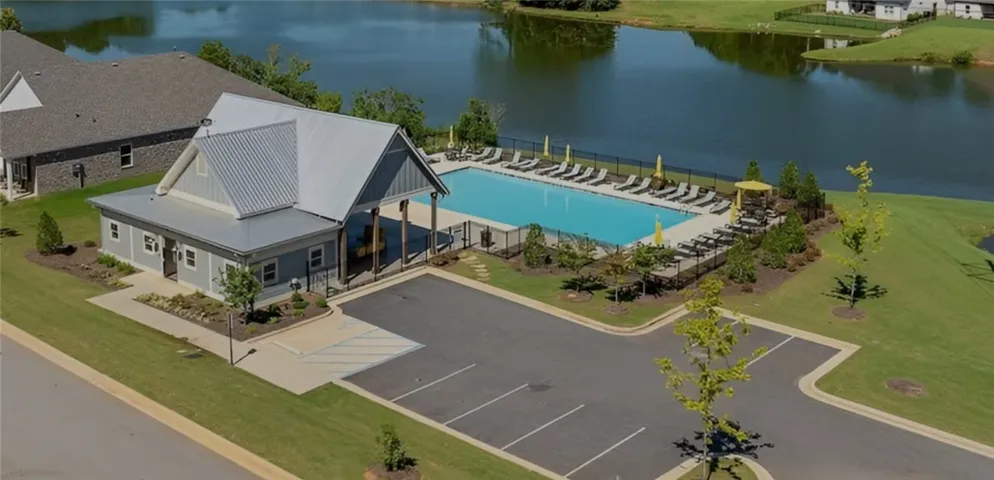 Community Pool and exercise facility overlooking the lake