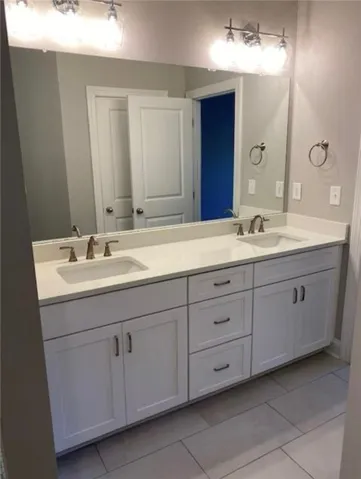 Primary vanity with double sinks