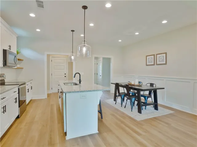 Kitchen & Dining area - Large center island - example of a completed Torbert Plan