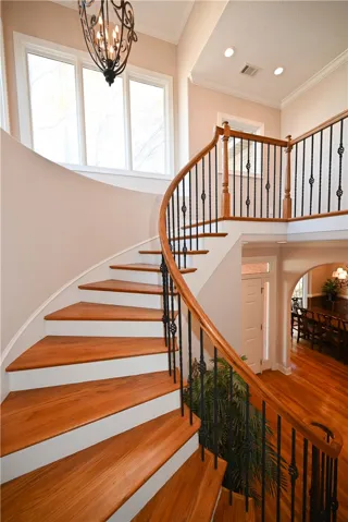 Beautiful spiral staircase.
