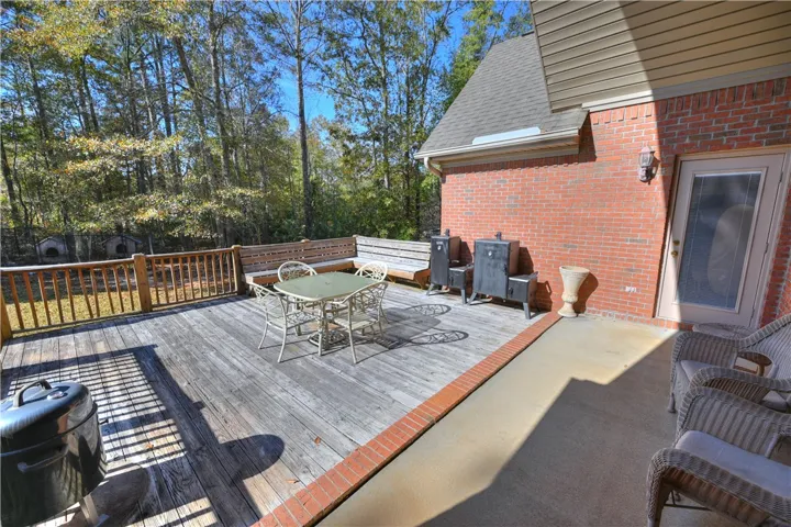 Large rear porch perfect for hanging out and entertaining!