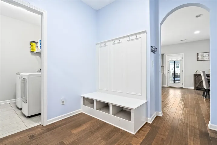 Drop zone area off garage entry