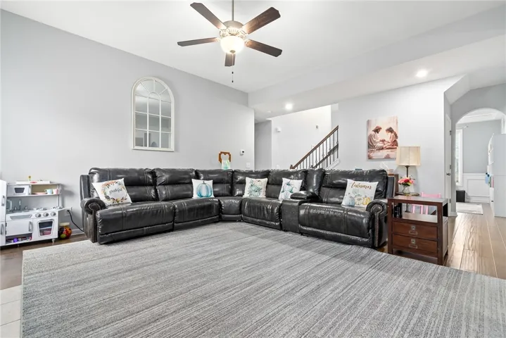Living room made for entertaining - spacious and open to kitchen and formal dining