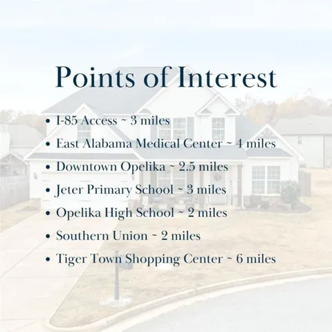 Desirable location in close proximity to all that Opelika has to offer