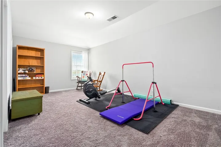 Bedroom #3 - Currently used as workout room