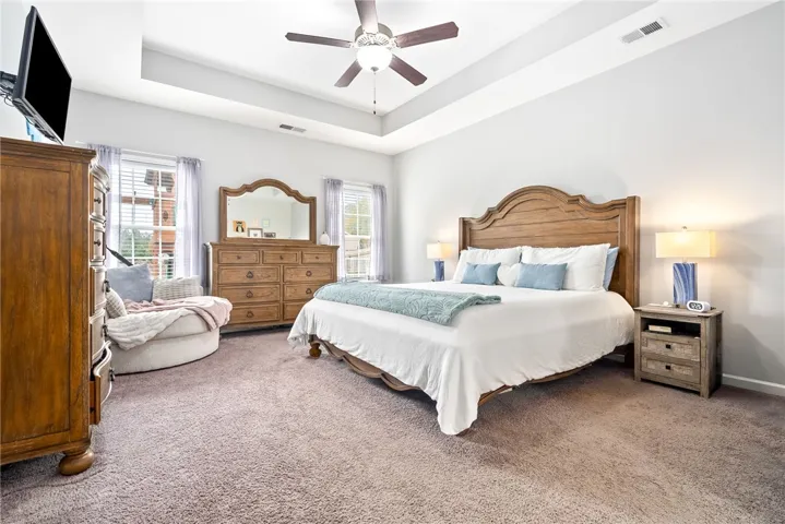 Oversized primary suite on the main level