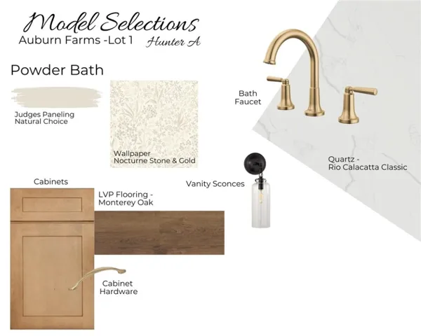Auburn Farms - Hunter A - Lot 1 - Powder Bath Selections - All plans, pricing and specifications are subject to change without notice.