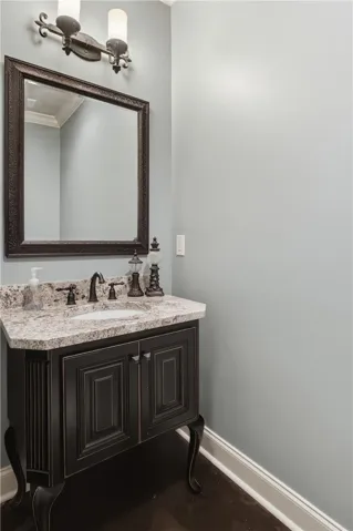 Downstairs powder bathroom