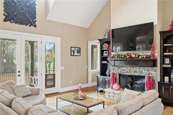 Living room with gas fireplace