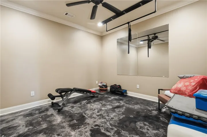 Downstairs gym room