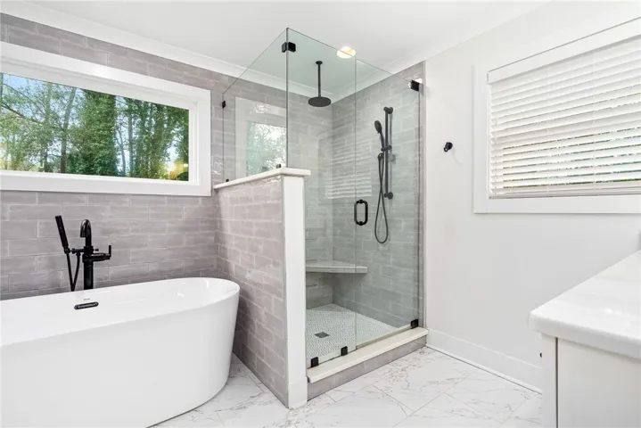 Primary bathroom tub & shower