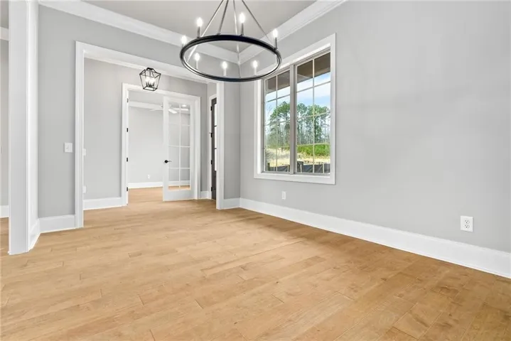 The formal dining room is adjacent to the kitchen and butler's pantry.