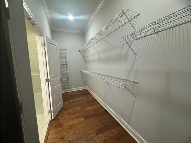 Interior primary closet space