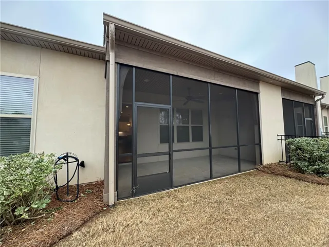 Exterior back porch