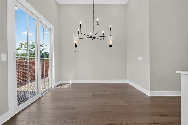 Dining area with private patio access