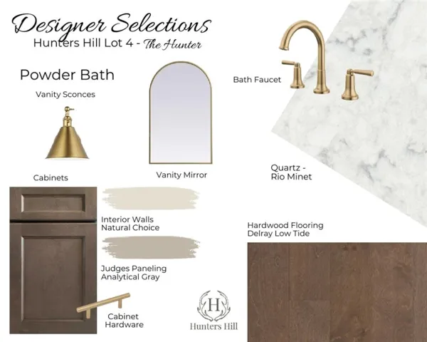 Powder bathroom selections in the Hunter A!