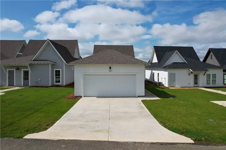 Example of a completed Homesite Plan with 2car Garage