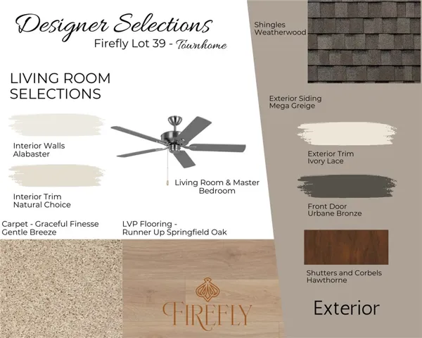 Lot 39 Interior Selection Board